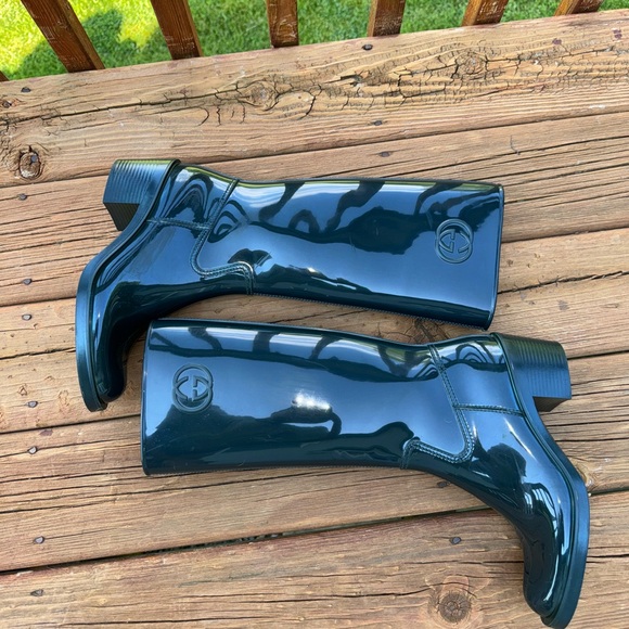 Gucci Double G Rain Boot Women's Green EU 40 US 9 - Picture 3 of 16